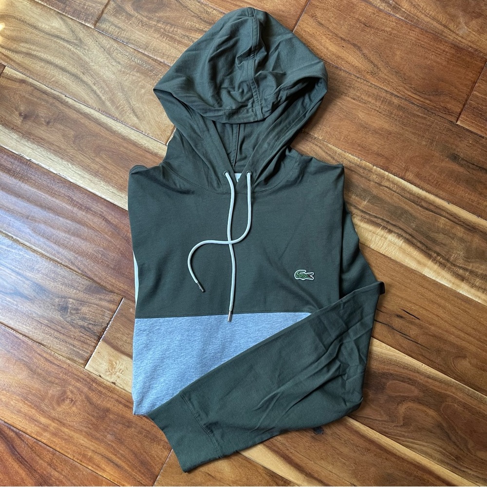 Lacoste Color Block Long Sleeve Tee Hoodie